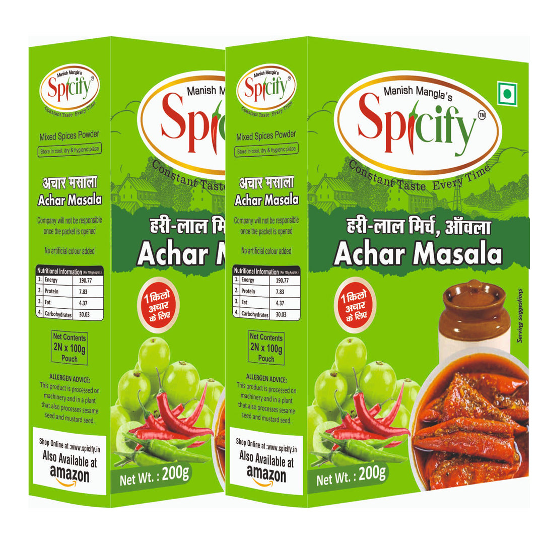 Spicify Mirch Achar Masala 200g | No need to add any other spices | Pack of 2