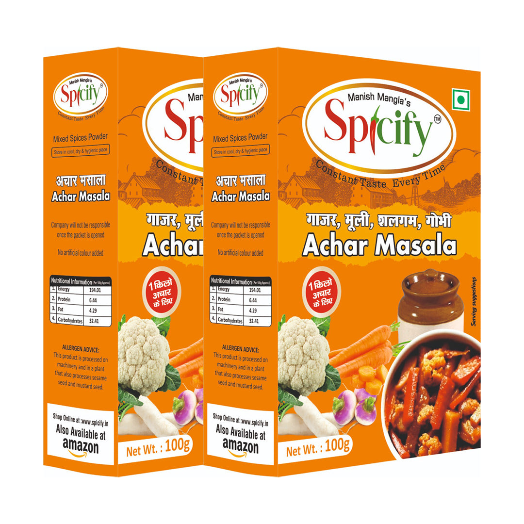 Spicify Mix Veg Achar Masala 100g | Pack of 2