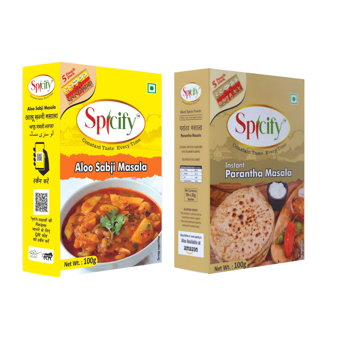 Spicify Aloo Sabji Masala+ Parantha Masala| Pack of 2-100g each