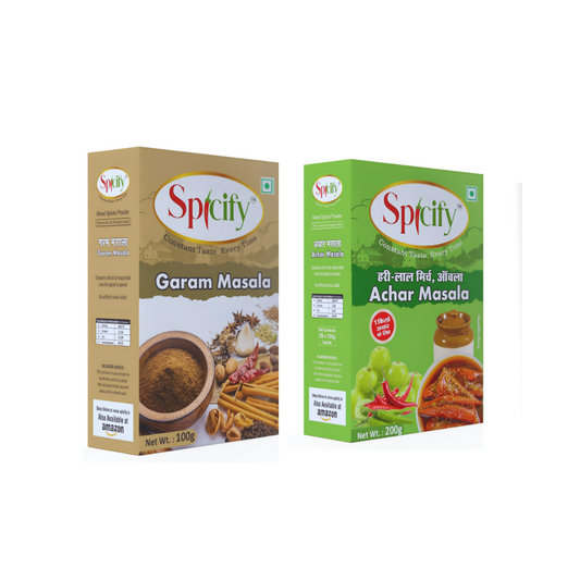 Spicify Garam Masala+ Mirch Achar Masala| Pack Of 2