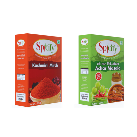 Spicify Kashmiri Mirch+ Mirch Achar Masala| Pack of 2