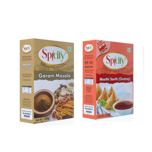 Spicify Garam Masala+ Meethi Sonth Chutney| Pack of 2- 100g each