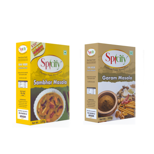 Spicify Sambhar Masala+ Garam Masala| Pack of 2- 100g each