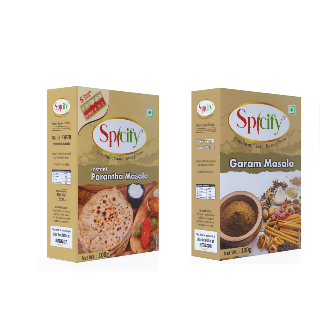 Spicify Parantha Masala+ Garam Masala| Pack of 2- 100g each