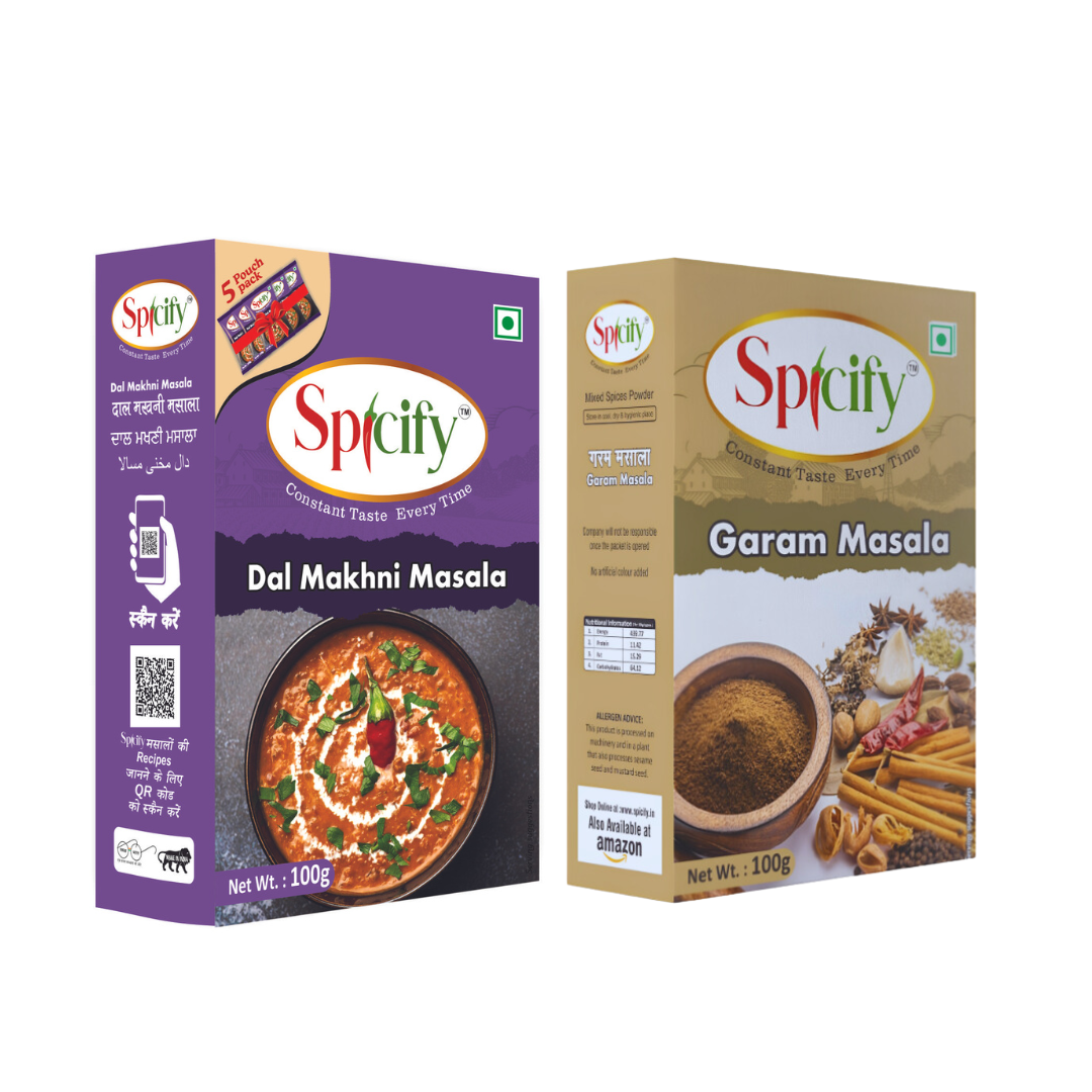 Spicify Dal Makhni Masala+ Garam Masala| Pack of 2- 100g each