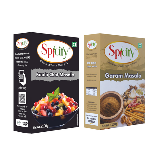 Spicify Kaala Chat Masala+ Garam Masala| Pack of 2-100g each