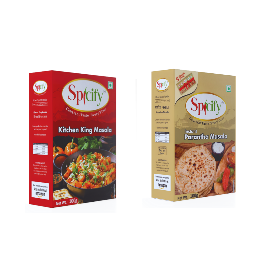 Spicify Kitchen King + Parantha Masala | Pack of 2 100g Each