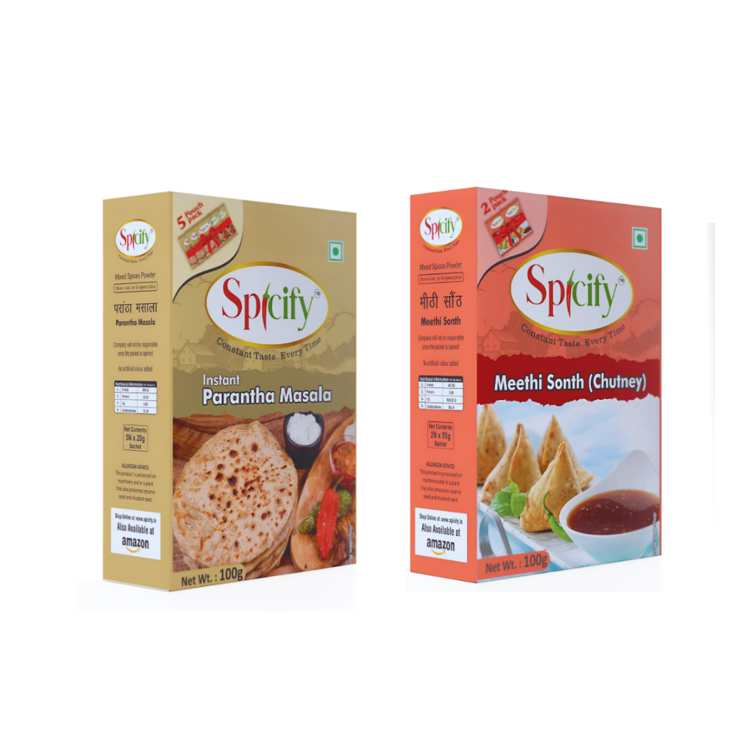 Spicify Parantha Masala+ Meethi Sonth Chutney| Pack of 2- 100g each