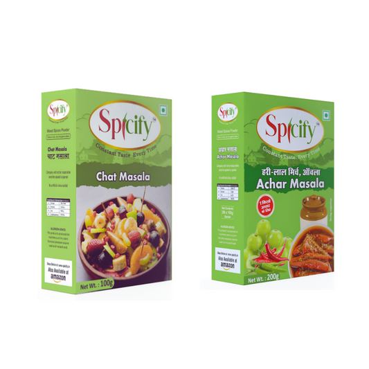 Spicify Chat Masala+ Mirch Achar masala| Pack of 2