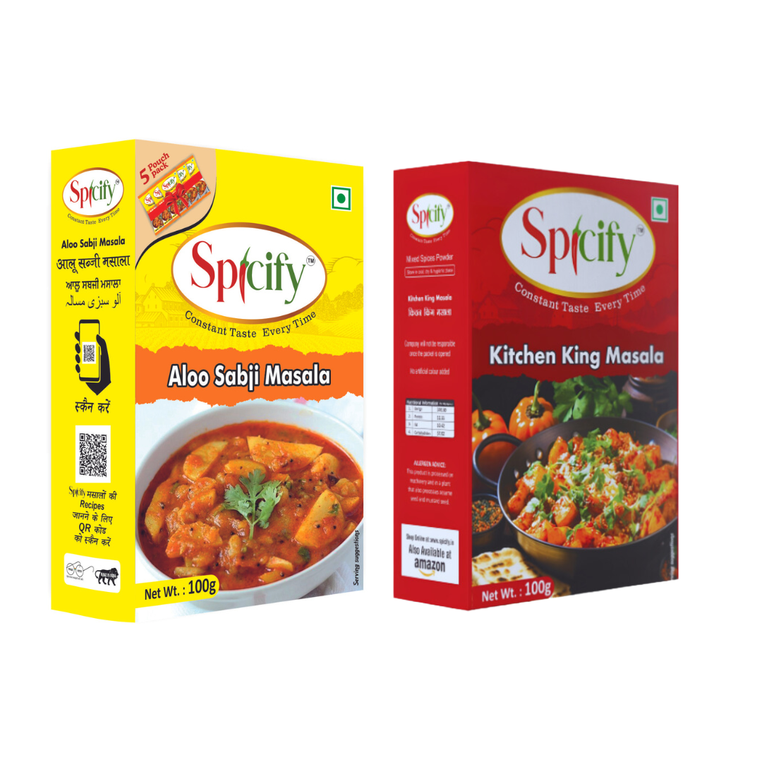 Spicify Aloo Sabji Masala+ Kitchen King Masala| Pack of 2-100g each