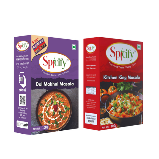 Spicify Dal Makhni Masala+ Kitchen King Masala| Pack of 2- 100g each