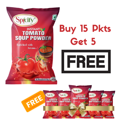 Spicify Tomato Soup 12g | Buy 15 Pcs Get 5 Pcs Free | Pack of 20 sachet