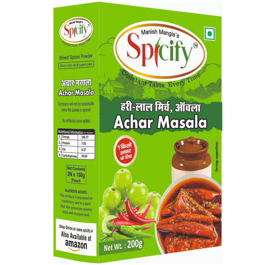 Spicify Mirch Achar Masala 200g | No need to add any other spices | Pack of 2