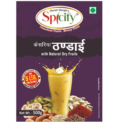 Spicify Kesariya Thandai 500g | Made with Natural Dry Fruits & Real Kesar | Healthy & Refreshing Drink