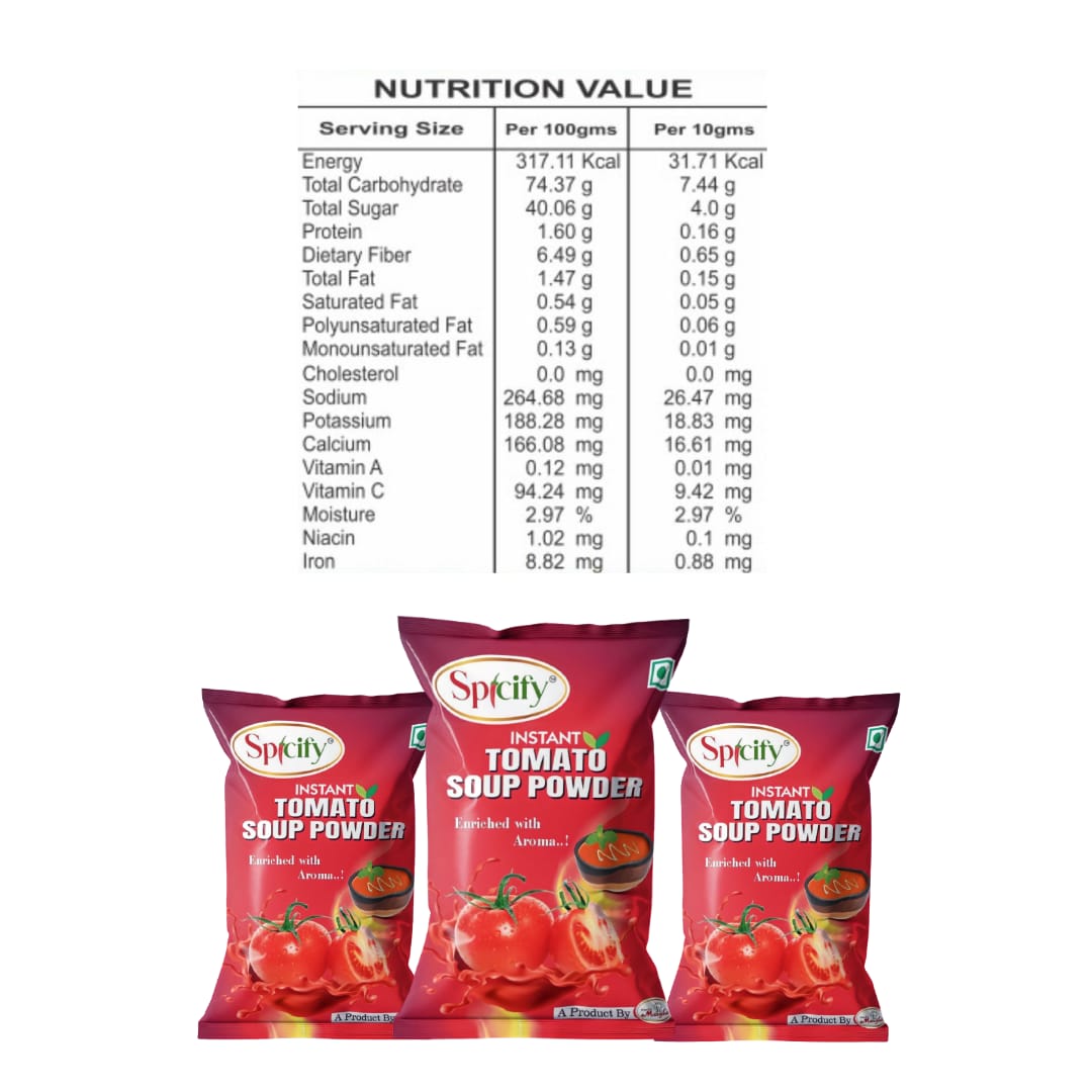 Spicify Tomato Soup 12g | Buy 15 Pcs Get 5 Pcs Free | Pack of 20 sachet