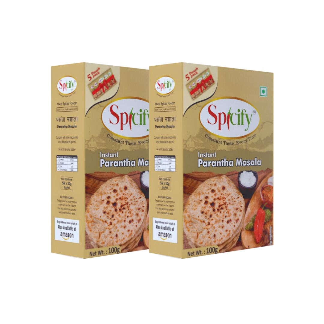 Spicify Instant Parantha Masala-100g | Instant Spices | 5 Sachet Inside | Easy to Store | Remains Moisture free| Pack of 2