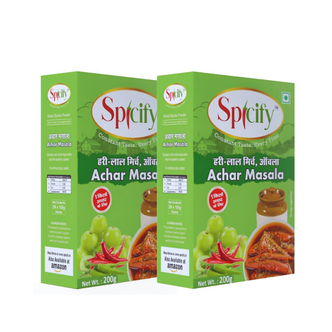 Spicify Mirch Achar Masala 200g | No need to add any other spices | Pack of 2